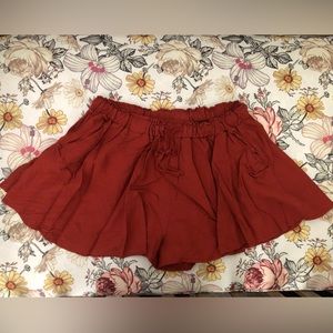 Burnt Orange Flowy Short
